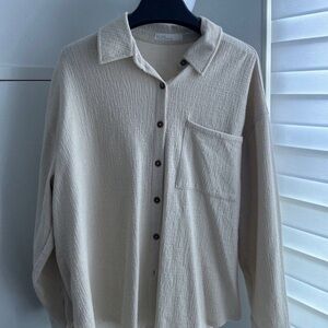 Oak and fort button up size small